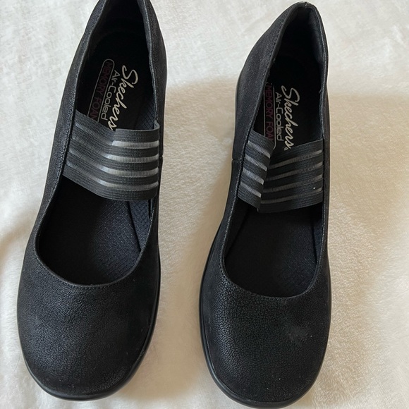 Sketchers Rumblers Space Odyssey Black Mary Jane Wedges Size 11 - Picture 5 of 10